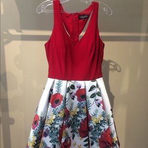 New! Red Floral, short dress,